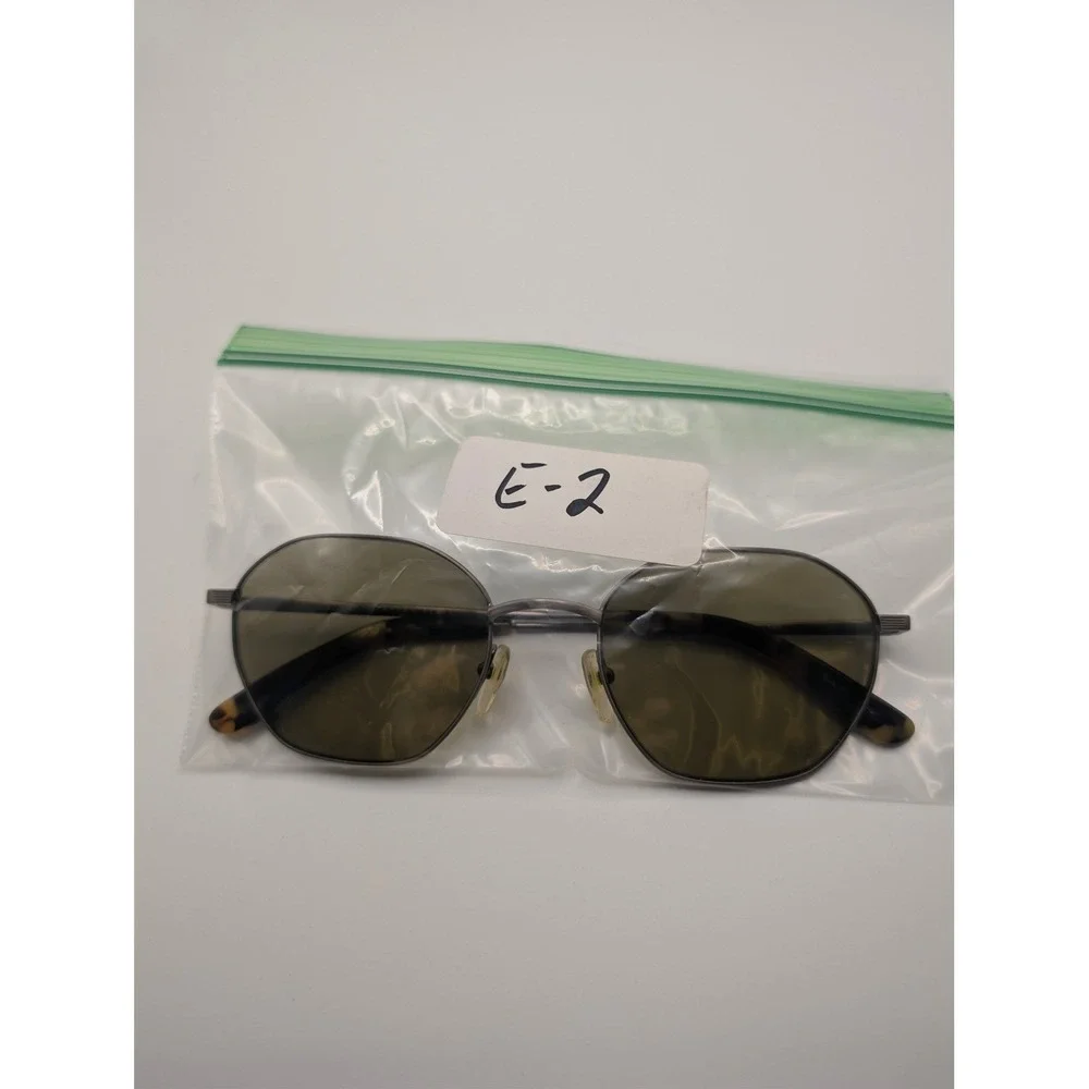 Gunmetal Hexagonal Metal Sunglasses FRAME ONLY Tortoiseshell Temple  50-18-140